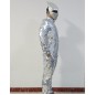 Silver mirror outfit for man dance